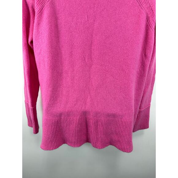 J.Crew Turtleneck Sweater Supersoft Yarn Side Slits Pink Size Medium Wool Alpaca - Picture 12 of 12